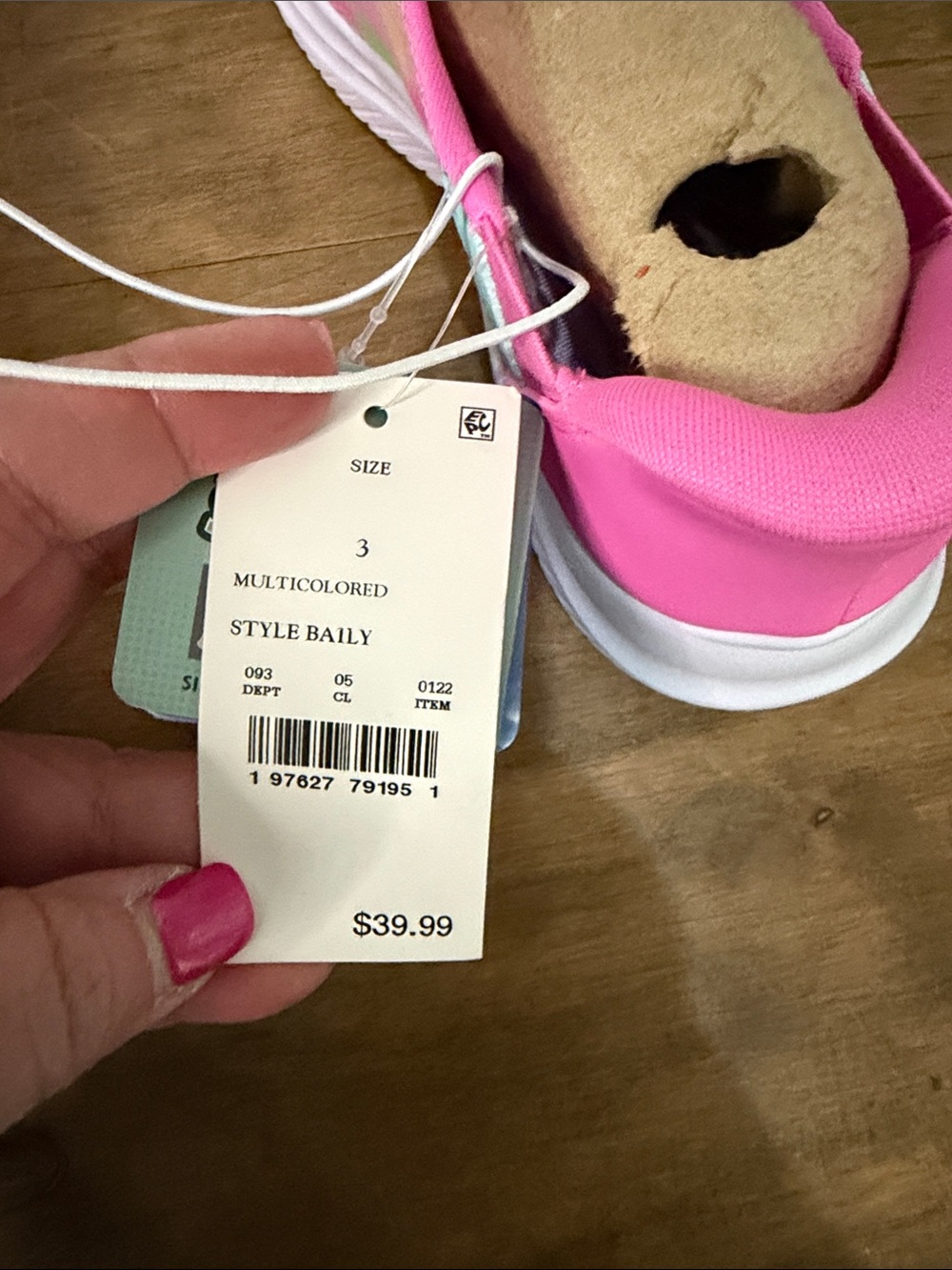 Skechers S Sport Slip-On Sneakers - Pink Multi Pastel size 3 NWT - Picture 5 of 6